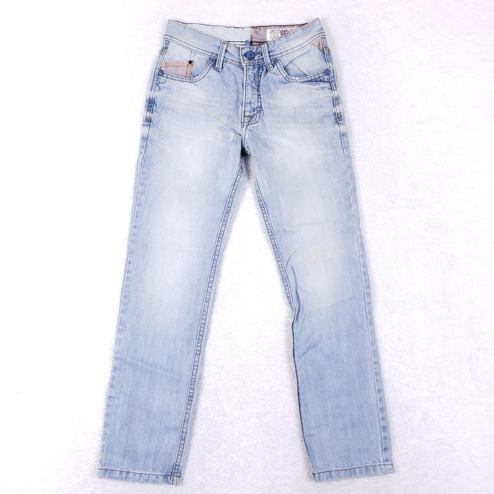 Roott+Co Premium Denim Limited Edition Light Wash Straight Leg Jeans 24x27